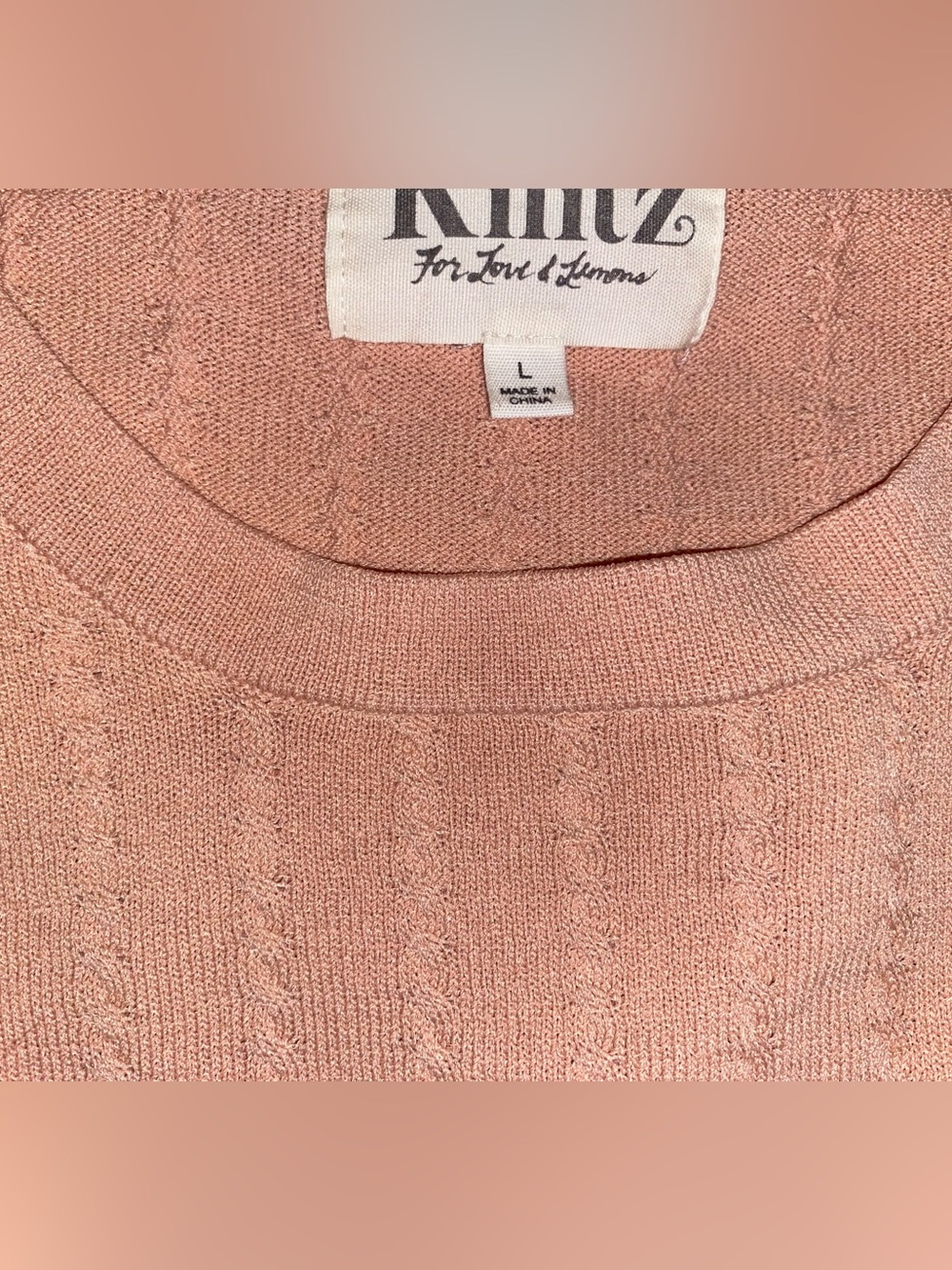 Womens KNITZ FOR LOVE & LEMONS knit cropped sweater - LARGE - Picture 5 of 7